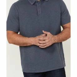 Brothers & Sons Men's Slub Polo Shirt  Indigo -Brothers + Sons shop 2000364471 402 P3