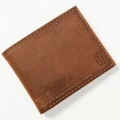 Brothers & Sons Men's Leather Bifold Wallet Distressed Brown -Brothers + Sons shop 2000364486 230 P1 1
