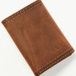 Brothers & Sons Men's Leather Trifold Wallet Distressed Brown -Brothers + Sons shop 2000364487 230 P3