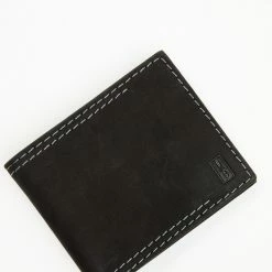 Brothers & Sons Men's Leather Bifold Wallet Black -Brothers + Sons shop 2000364488 001 P1 1