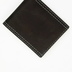 Brothers & Sons Men's Leather Bifold Wallet Black -Brothers + Sons shop 2000364488 001 P3