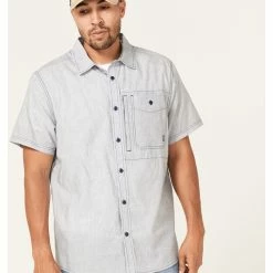 Brothers & Sons Men's Performance Short Sleeve Button-Down Western Shirt  Navy -Brothers + Sons shop 2000364567 410 P1 1
