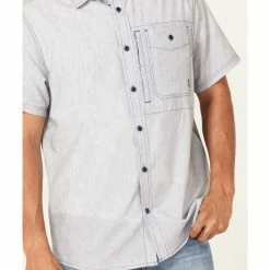 Brothers & Sons Men's Performance Short Sleeve Button-Down Western Shirt  Navy -Brothers + Sons shop 2000364567 410 P3