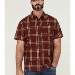 Brothers & Sons Men's Performance Red Large Plaid Short Sleeve Button-Down Western Shirt 11 Brothers & Sons Men's Performance Red Large Plaid Short Sleeve Button-Down Western Shirt -Brothers + Sons shop 2000364571 600 P1 1