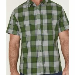 Brothers & Sons Men's Performance Kelly Green Large Plaid Short Sleeve Button-Down Western Shirt 9 Brothers & Sons Men's Performance Kelly Green Large Plaid Short Sleeve Button-Down Western Shirt -Brothers + Sons shop 2000364572 360 P3