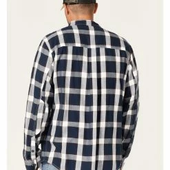 Brothers & Sons Men's Large Navy Plaid Long Sleeve Button-Down Western Shirt 10 Brothers & Sons Men's Large Navy Plaid Long Sleeve Button-Down Western Shirt -Brothers + Sons shop 2000365113 410 P4