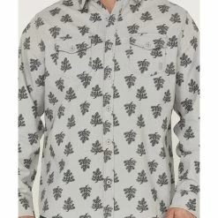 Brothers & Sons Men's All-Over Floral Print Long Sleeve Button-Down Western Shirt  Light Grey -Brothers + Sons shop 2000365114 025 P3