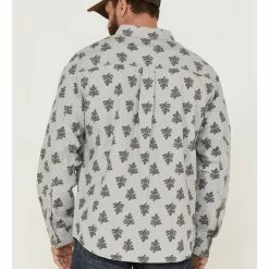 Brothers & Sons Men's All-Over Floral Print Long Sleeve Button-Down Western Shirt  Light Grey -Brothers + Sons shop 2000365114 025 P4