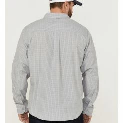 Brothers & Sons Men's Small Plaid Long Sleeve Button-Down Western Shirt Light Grey -Brothers + Sons shop 2000365118 025 P4