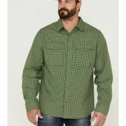 Brothers & Sons Men's Small Plaid Long Sleeve Button-Down Western Shirt Kelly Green 11 Brothers & Sons Men's Small Plaid Long Sleeve Button-Down Western Shirt Kelly Green -Brothers + Sons shop 2000365119 360 P1 1