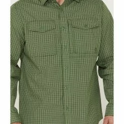 Brothers & Sons Men's Small Plaid Long Sleeve Button-Down Western Shirt Kelly Green 9 Brothers & Sons Men's Small Plaid Long Sleeve Button-Down Western Shirt Kelly Green -Brothers + Sons shop 2000365119 360 P3