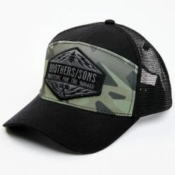 Brothers & Sons Men's Logo Patch Mesh-Back Ball Cap 