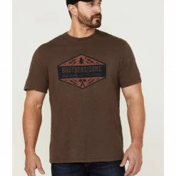 Brothers & Sons Men's Weathered Diamond Logo Slub Graphic T-Shirt 