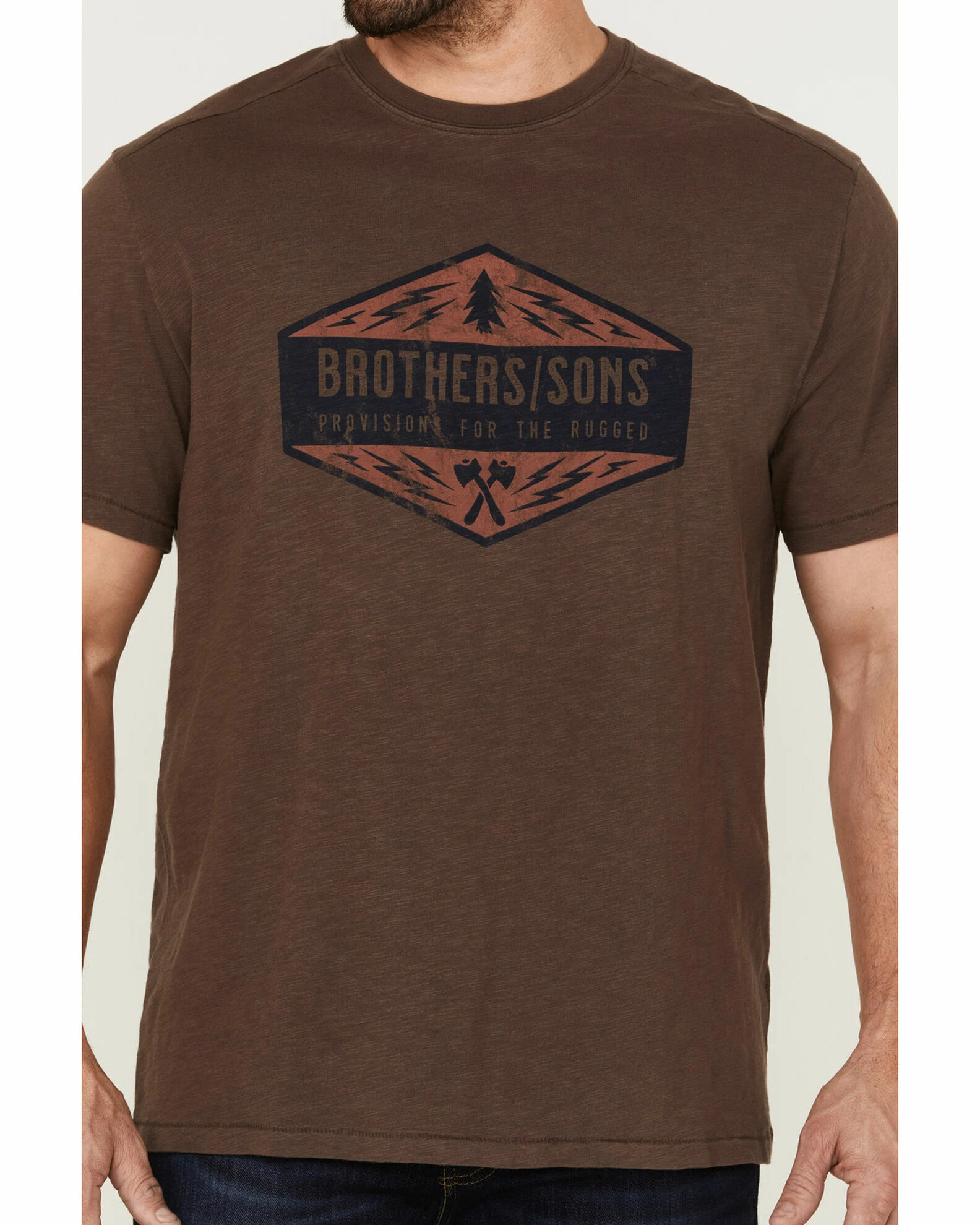 Brothers & Sons Men's Weathered Diamond Logo Slub Graphic T-Shirt 5 Brothers & Sons Men's Weathered Diamond Logo Slub Graphic T-Shirt - Image 3