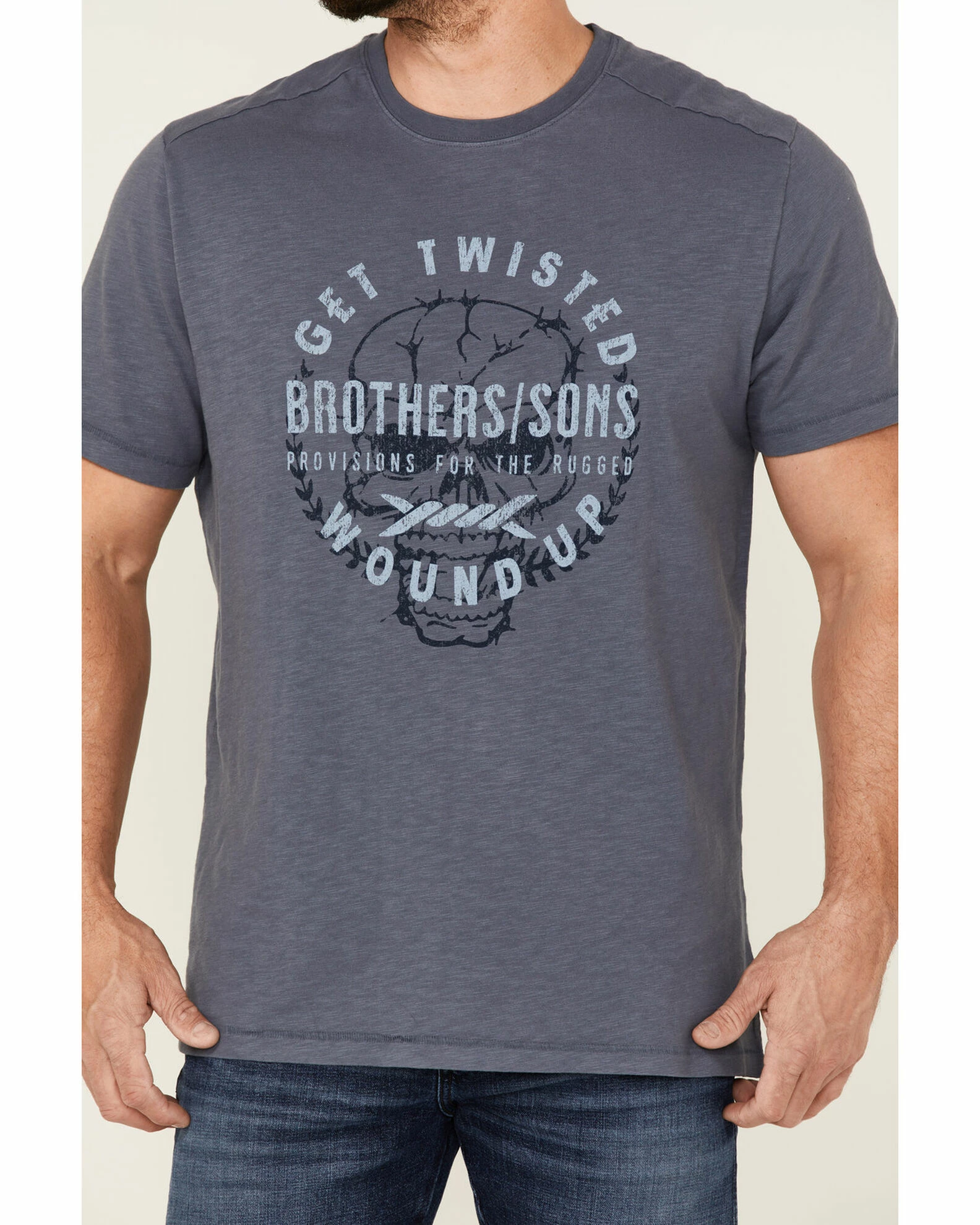 Brothers & Sons Men's Twisted Slub Skull Graphic T-Shirt 5 Brothers & Sons Men's Twisted Slub Skull Graphic T-Shirt - Image 3