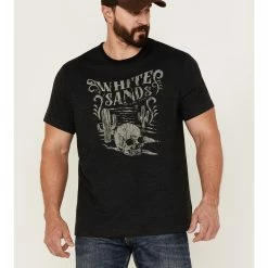 Brothers & Sons Men's Heathered White Sands Skull Graphic Short Sleeve T-Shirt 