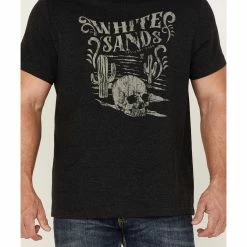 Brothers & Sons Men's Heathered White Sands Skull Graphic Short Sleeve T-Shirt  -Brothers + Sons shop 2000365477 001 P3