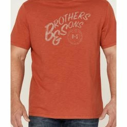 Brothers & Sons Men's Mercentile Light Red Weathered Slub Graphic Short Sleeve T-Shirt  -Brothers + Sons shop 2000365479 800 P3