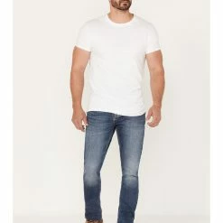 Brothers & Sons Men's Wilder Wash Stretch Slim Tapered Jeans  Dark Medium Wash -Brothers + Sons shop 2000373082 415 P1 1