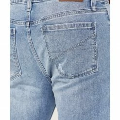 Brothers & Sons Men's Arizona Light Wash Distressed Stretch Slim Straight Jeans  -Brothers + Sons shop 2000373086 412 P4