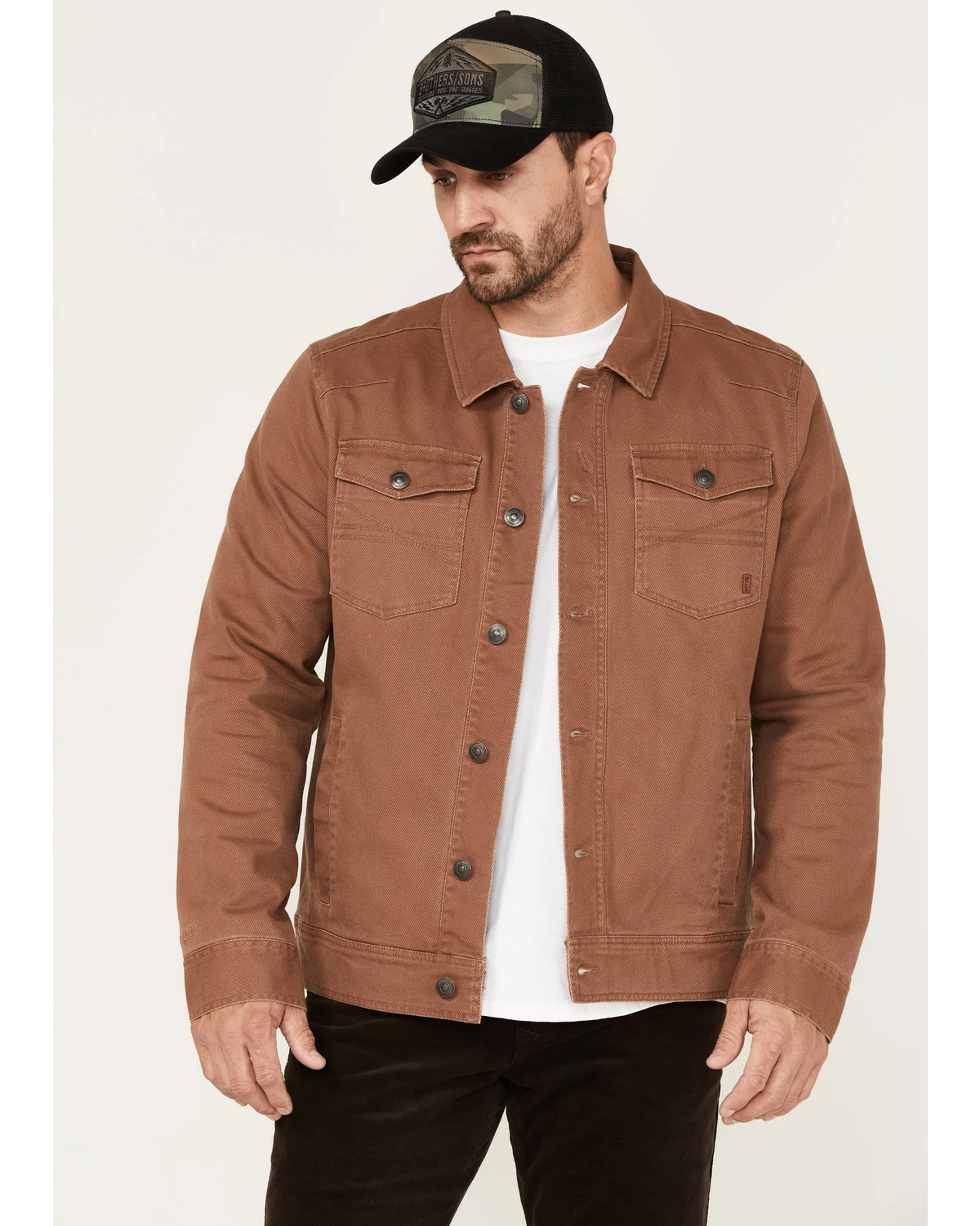 Brothers & Sons Men's Calvary Trucker Blanket-Lined Jacket Camel 7 Brothers & Sons Men's Calvary Trucker Blanket-Lined Jacket Camel - Image 5
