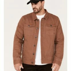 Brothers & Sons Men's Calvary Trucker Blanket-Lined Jacket Camel