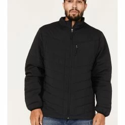 Brothers & Sons Men's Performance Lightweight Puffer Packable Jacket Black -Brothers + Sons shop 2000373319 001 P1 1