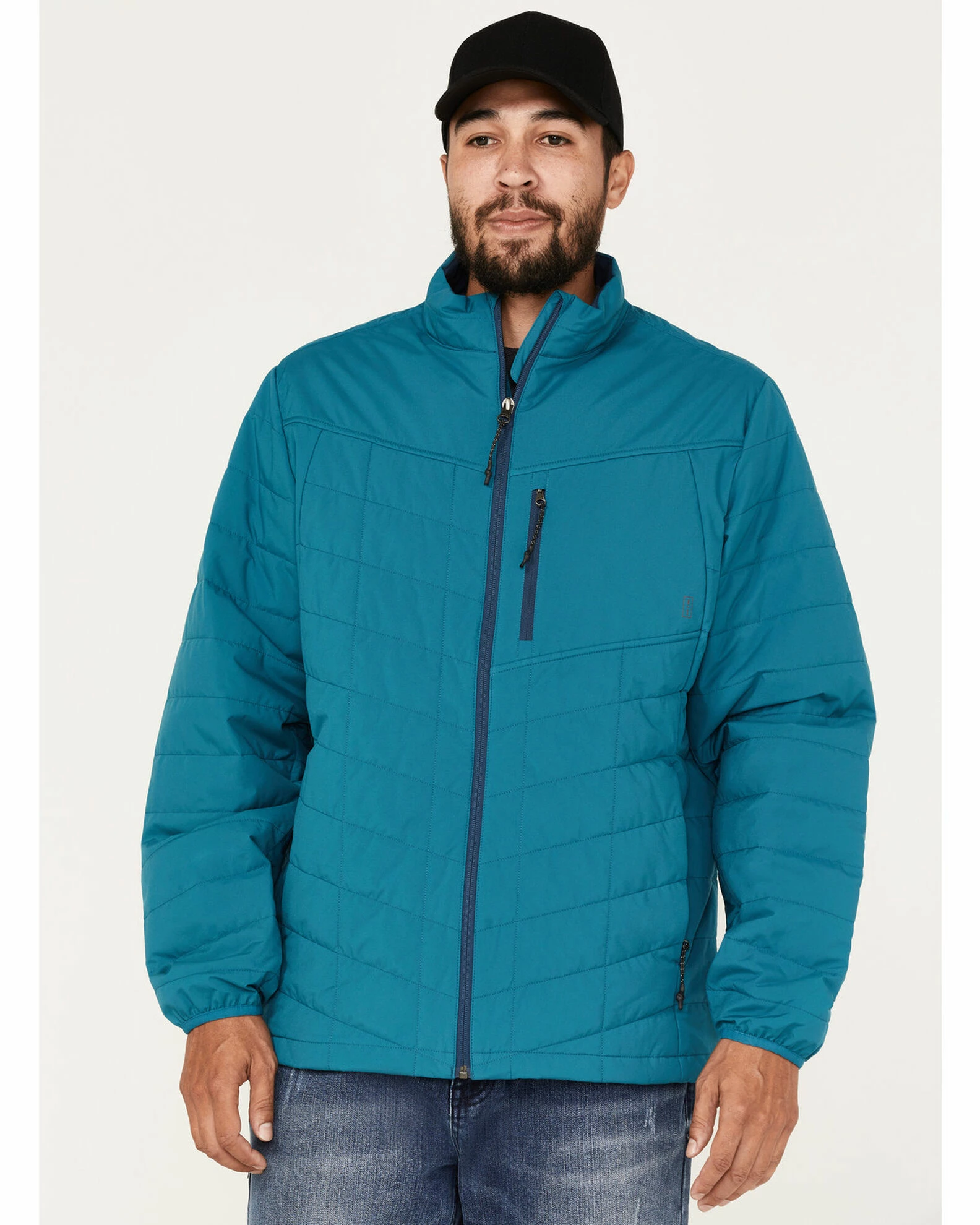 Brothers & Sons Men's Performance Lightweight Puffer Packable Jacket Teal 3 Brothers & Sons Men's Performance Lightweight Puffer Packable Jacket Teal