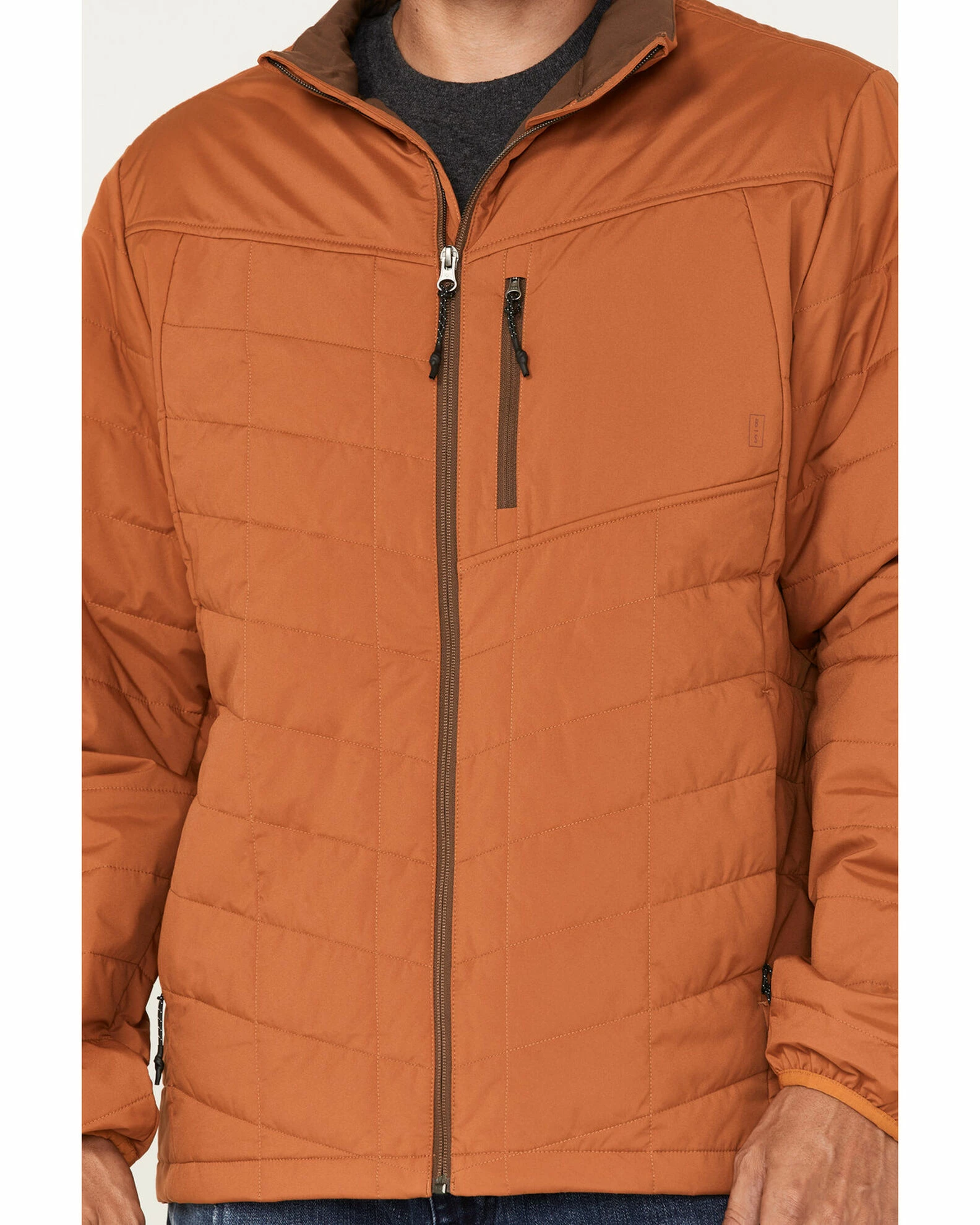 Brothers & Sons Men's Performance Lightweight Puffer Packable Jacket Orange 5 Brothers & Sons Men's Performance Lightweight Puffer Packable Jacket Orange - Image 3