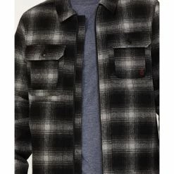 Brothers & Sons Men's Wool Full Zip Plaid Print Jacket Black -Brothers + Sons shop 2000373325 001 P3
