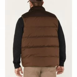Brothers & Sons Men's Reversible Sherpa Down Vest Brown -Brothers + Sons shop 2000373327 200 P4