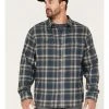 Brothers & Sons Men's Everyday Plaid Button-Down Western Flannel Shirt  Blue -Brothers + Sons shop 2000373907 400 P1