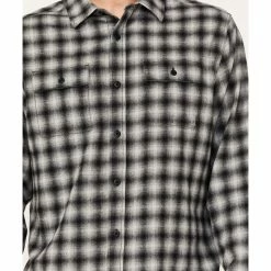 Brothers & Sons Men's Everyday Plaid Button-Down Western Flannel Shirt Black 9 Brothers & Sons Men's Everyday Plaid Button-Down Western Flannel Shirt Black -Brothers + Sons shop 2000373908 001 P3