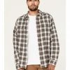 Brothers & Sons Men's Everyday Plaid Long Sleeve Button-Down Western Flannel Shirt  Sand -Brothers + Sons shop 2000373909 295 P1