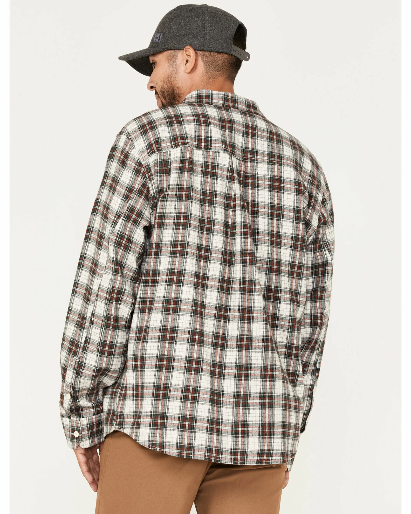Brothers & Sons Men's Everyday Plaid Long Sleeve Button-Down Western Flannel Shirt Sand 6 Brothers & Sons Men's Everyday Plaid Long Sleeve Button-Down Western Flannel Shirt Sand - Image 4