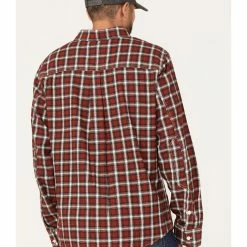 Brothers & Sons Men's Everyday Burgundy Plaid Long Sleeve Button-Down Western Flannel Shirt 10 Brothers & Sons Men's Everyday Burgundy Plaid Long Sleeve Button-Down Western Flannel Shirt -Brothers + Sons shop 2000373911 640 P4