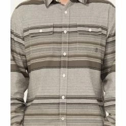 Brothers & Sons Men's Fineline Stripe Everyday Long Sleeve Button-Down Western Flannel Shirt  Sand -Brothers + Sons shop 2000373917 295 P3