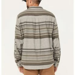 Brothers & Sons Men's Fineline Stripe Everyday Long Sleeve Button-Down Western Flannel Shirt  Sand -Brothers + Sons shop 2000373917 295 P4