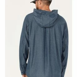 Brothers & Sons Men's Striped Pullover Hooded Long Sleeve Western Flannel Shirt  Blue -Brothers + Sons shop 2000374011 400 P4