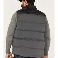 Brothers & Sons Men's Reversible Sherpa Down Vest Black -Brothers + Sons shop 2000374087 001 P4