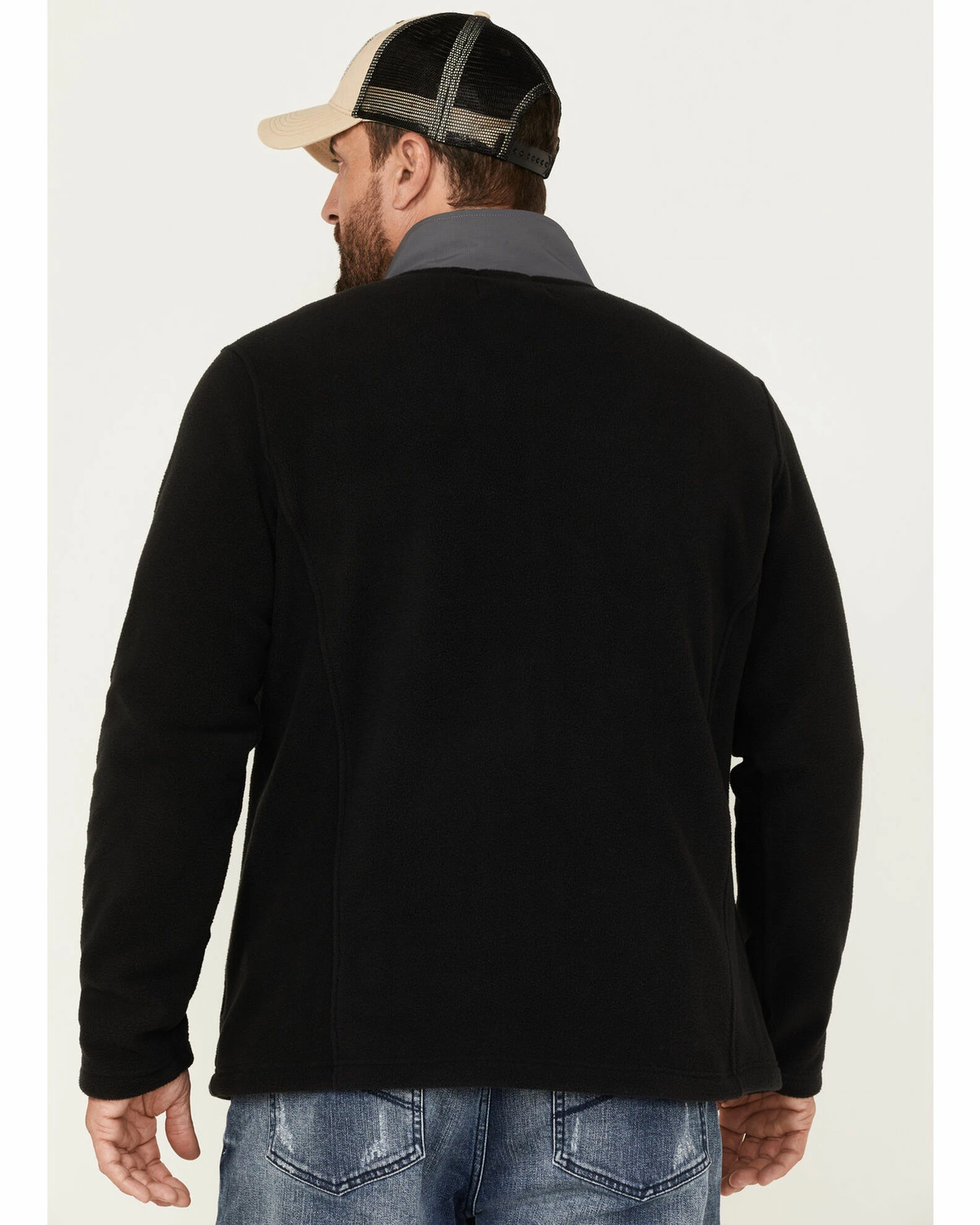 Brothers & Sons Men's Polar Fleece Zip Sweatshirt Black 6 Brothers & Sons Men's Polar Fleece Zip Sweatshirt Black - Image 4