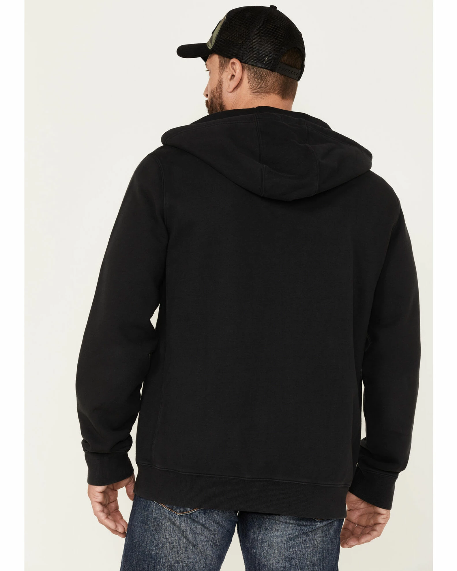 Brothers & Sons Heavy Weathered Hooded Sweatshirt For Men's Black 5 Brothers & Sons Heavy Weathered Hooded Sweatshirt For Men's Black - Image 4