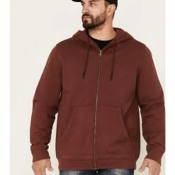 Brothers & Sons Heavy Weathered Hooded Sweatshirt For Men's Burgundy -Brothers + Sons shop 2000374231 640 P1 1