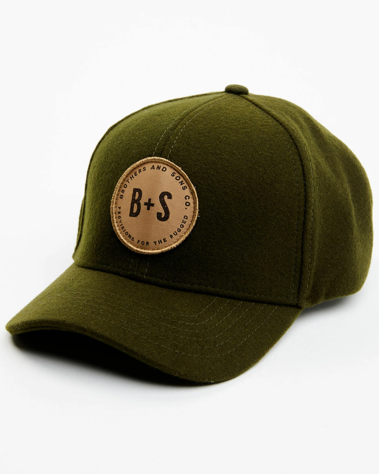 Brothers & Sons Men's Circle Patch Baseball Cap Olive 2 Brothers & Sons Men's Circle Patch Baseball Cap Olive