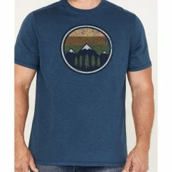 Brothers & Sons Men's Mountain Range Circle Graphic T-Shirt  Blue -Brothers + Sons shop 2000374876 400 P3