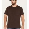 Brothers & Sons Men's Basic Pocket T-Shirt  Dark Brown