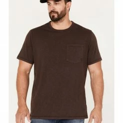 Brothers & Sons Men's Basic Pocket T-Shirt  Dark Brown