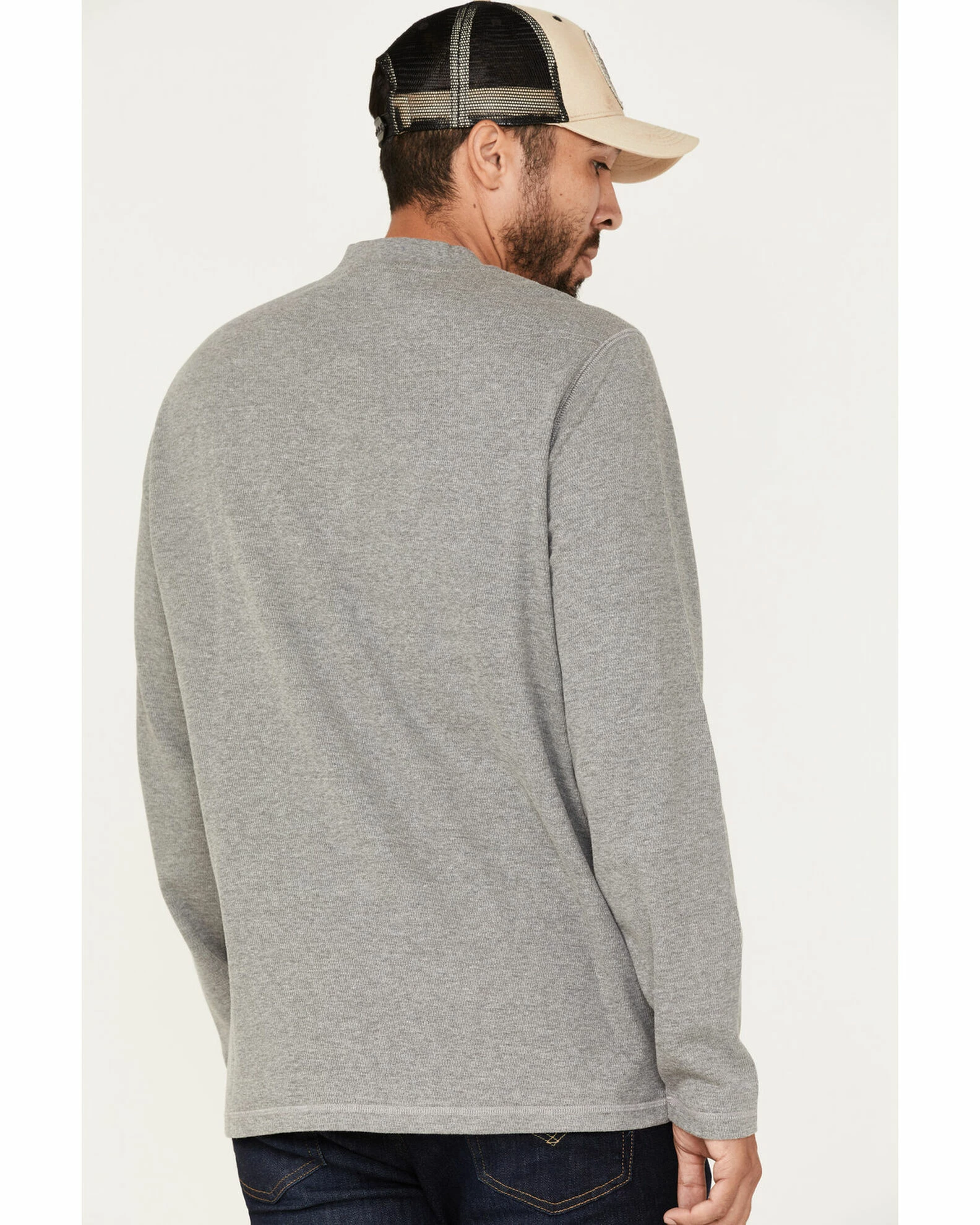 Brothers & Sons Men's Henley Thermal T-Shirt Charcoal 6 Brothers & Sons Men's Henley Thermal T-Shirt Charcoal - Image 4