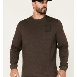 Brothers & Sons Men's Ride A Mule Long Sleeve T-Shirt Dark Brown