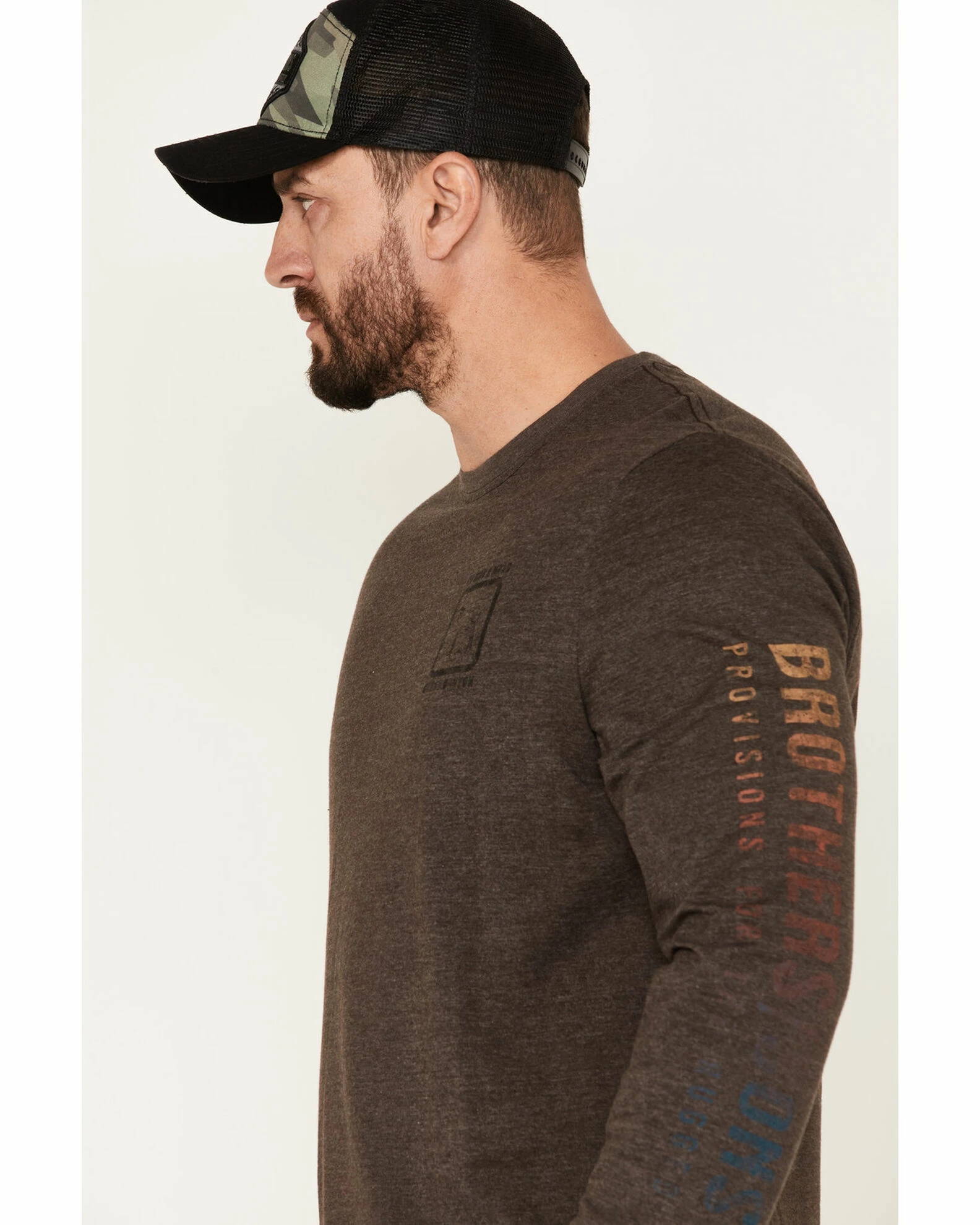 Brothers & Sons Men's Ride A Mule Long Sleeve T-Shirt Dark Brown 4 Brothers & Sons Men's Ride A Mule Long Sleeve T-Shirt Dark Brown - Image 2